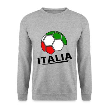 Italy Football Italy - Unisex Sweatshirt - salt & pepper - Front - Alina (178cm) & Michal (187cm)