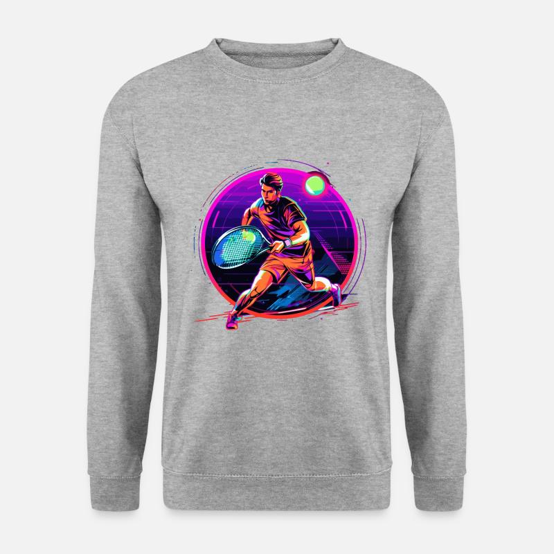 Tennis - Unisex Pullover - Weißgrau meliert