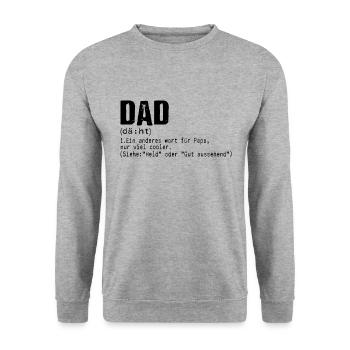 Bester Papa, Dad ,vater,vati geschenk - Unisex Pullover - Weißgrau meliert - Vorne - Alina (178cm) & Michal (187cm)