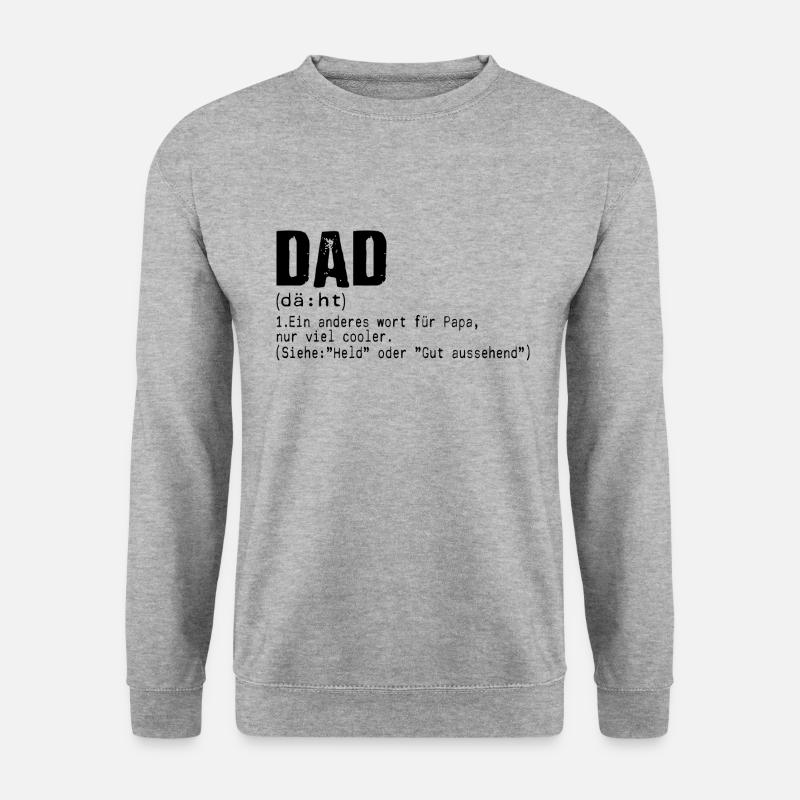 Bester Papa, Dad ,vater,vati geschenk - Unisex Pullover - Weißgrau meliert