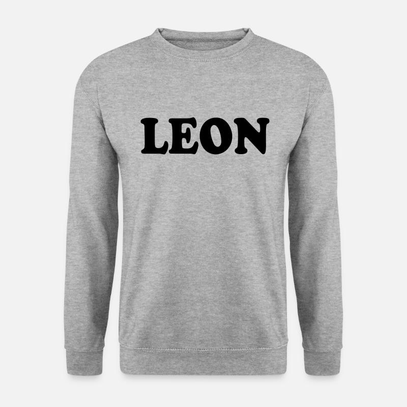 Leon - Unisex Pullover - Weißgrau meliert