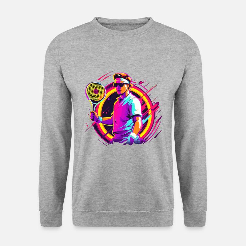 Tennis - Unisex Pullover - Weißgrau meliert