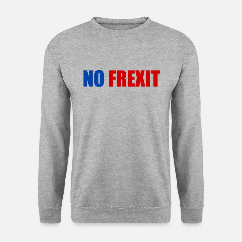 Kein Frexit - Unisex Pullover - Weißgrau meliert