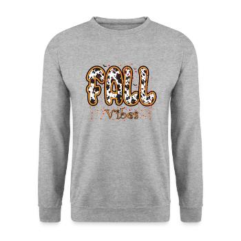 Herbststimmung, süßer Herbst, Halloween, Süßes oder Saures - Unisex Pullover - Weißgrau meliert - Vorne - Alina (178cm) & Michal (187cm)