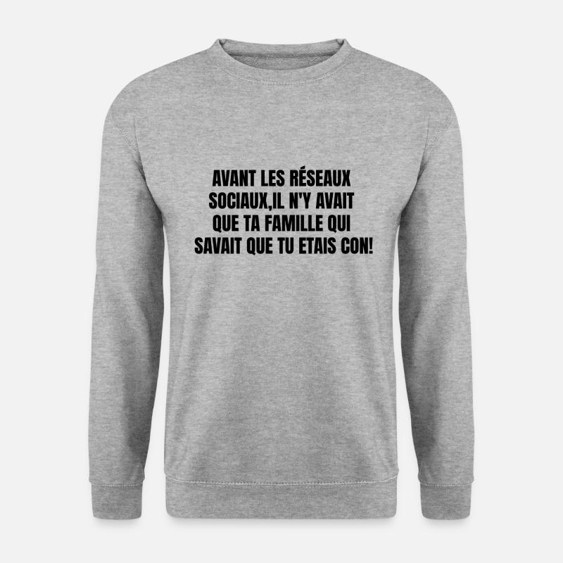 Vor - Unisex Pullover - Weißgrau meliert