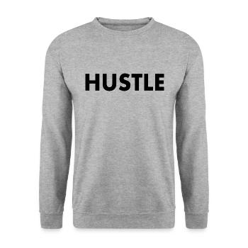 Hustle - Unisex Sweatshirt - salt & pepper - Front - Alina (178cm) & Michal (187cm)