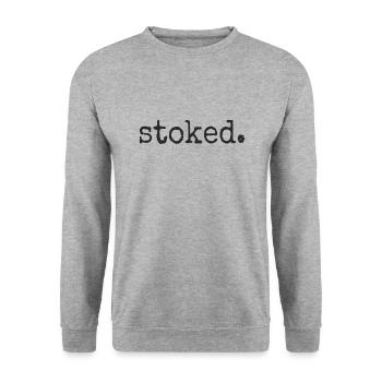 Content. Le style de vie des surfeurs inspire et motive! - Sweat-shirt Unisexe - gris chiné - Devant - Alina (178cm) & Michal (187cm)