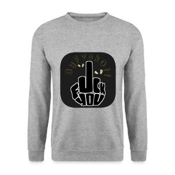 Fuck You - Club WoW - Sweat-shirt Unisexe - gris chiné - Devant - Alina (178cm) & Michal (187cm)