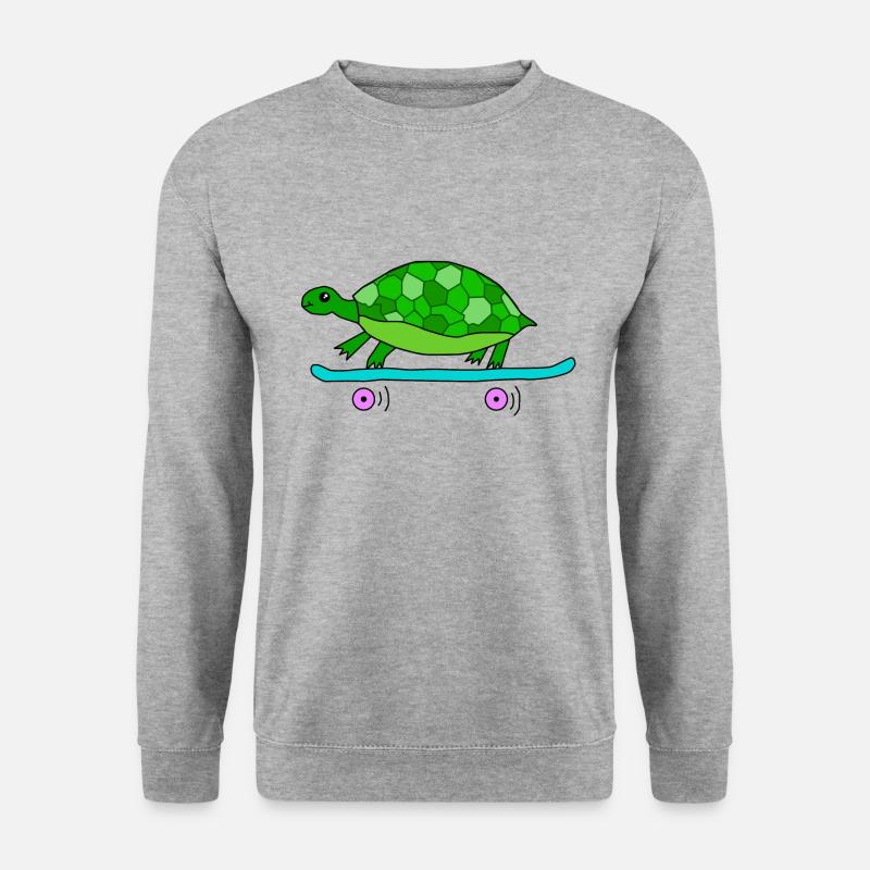 Turtle rides skateboard - Unisex Sweatshirt - salt & pepper