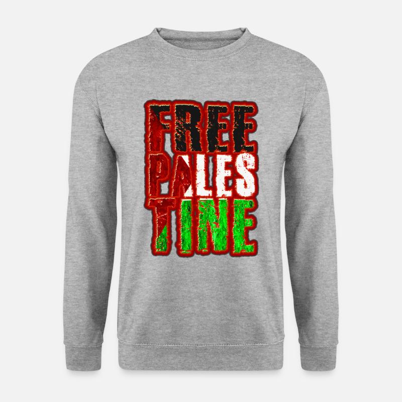 Befreit Palästina - Unisex Pullover - Weißgrau meliert