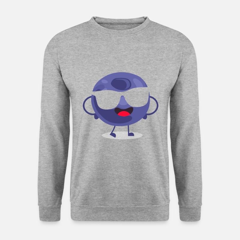Cool Blueberry - Unisex Pullover - Weißgrau meliert