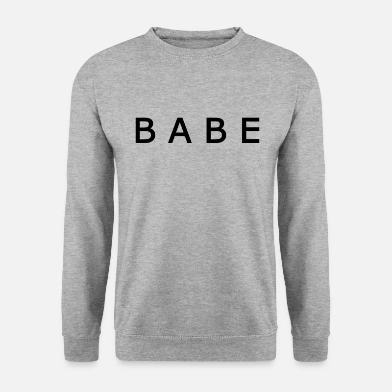Babe - Unisex Pullover - Weißgrau meliert