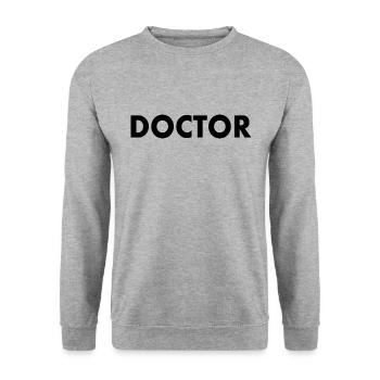 Doctor - Unisex Sweatshirt - salt & pepper - Front - Alina (178cm) & Michal (187cm)