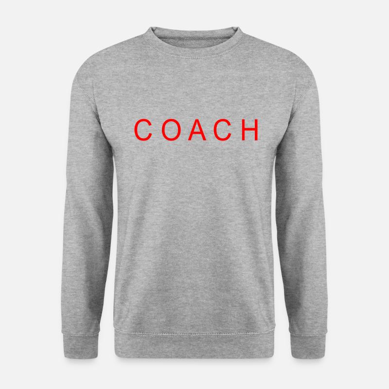 Coach - Unisex Pullover - Weißgrau meliert