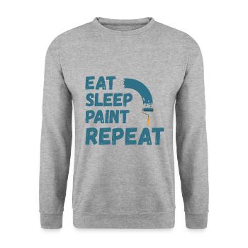Peintre et vernisseur, le métier le meilleur et le plus ennuyeux - Sweat-shirt Unisexe - gris chiné - Devant - Alina (178cm) & Michal (187cm)