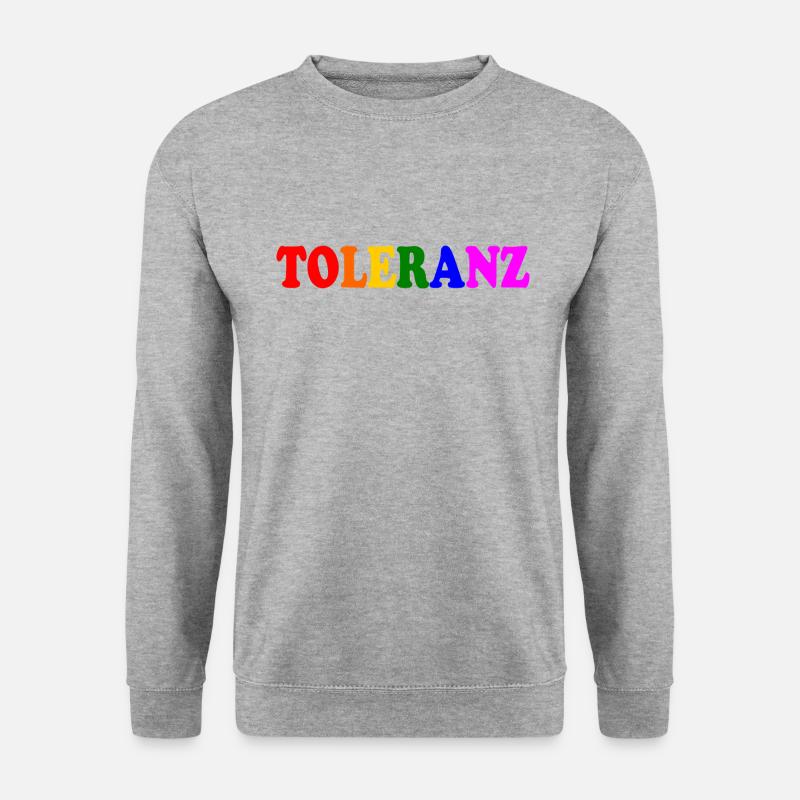 Toleranz - Unisex Pullover - Weißgrau meliert
