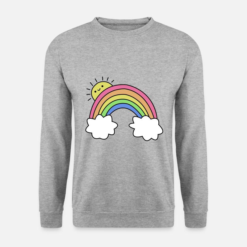 Sun with rainbow and clouds - Unisex Sweatshirt - salt & pepper