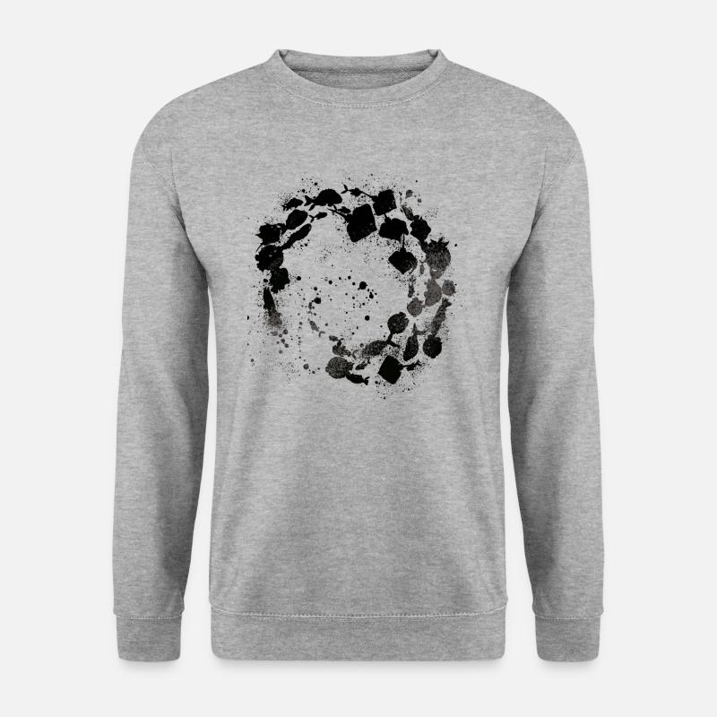 fischschwarm,fisch,malerei,schwarz,graffiti,rochen - Unisex Pullover - Weißgrau meliert