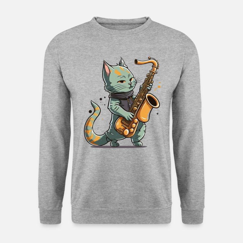 Jammin mit Jazz - Unisex Pullover - Weißgrau meliert