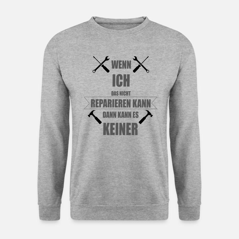 Handwerker - Unisex Pullover - Weißgrau meliert