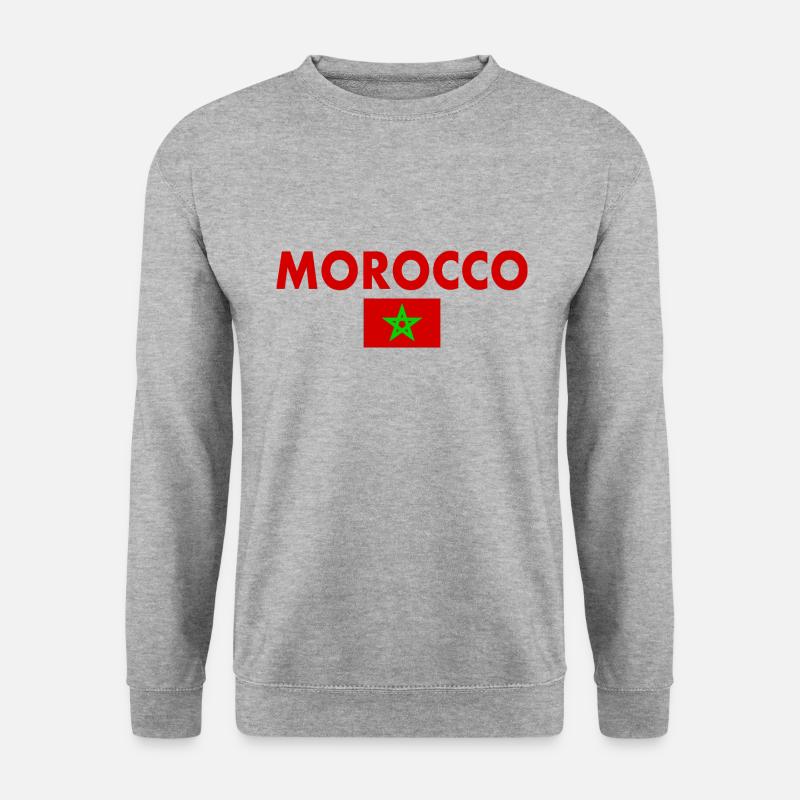 Marokko - Unisex Pullover - Weißgrau meliert