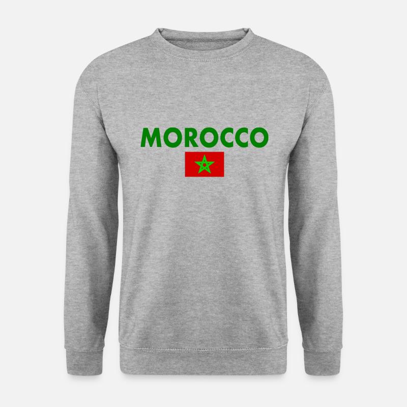 Marokko - Unisex Pullover - Weißgrau meliert
