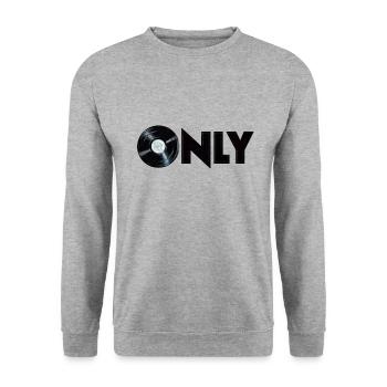 vinyl only - Unisex Pullover - Weißgrau meliert - Vorne - Alina (178cm) & Michal (187cm)