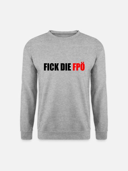Fick die fpö - Unisex Pullover - Weißgrau meliert