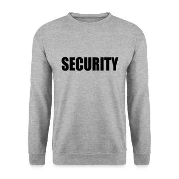 Security - Unisex Pullover - Weißgrau meliert - Vorne - Alina (178cm) & Michal (187cm)