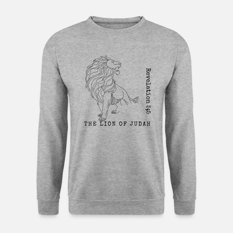 the lion of judah - Unisex Pullover - Weißgrau meliert