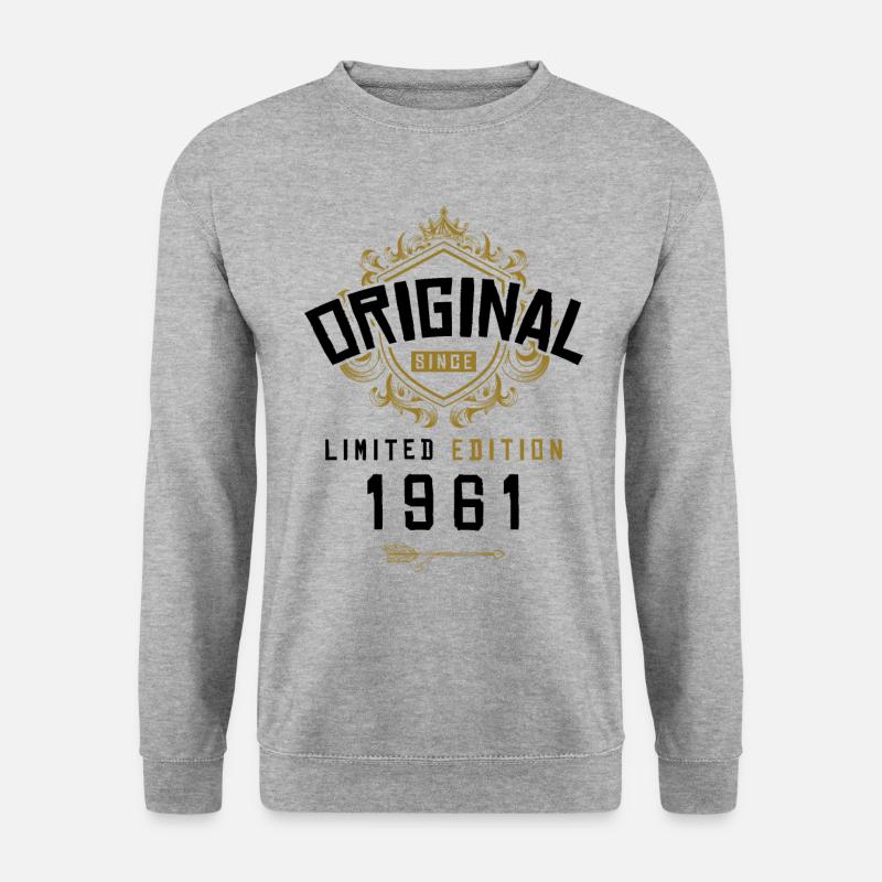 1961 limited edition birthday - Unisex Sweatshirt - salt & pepper