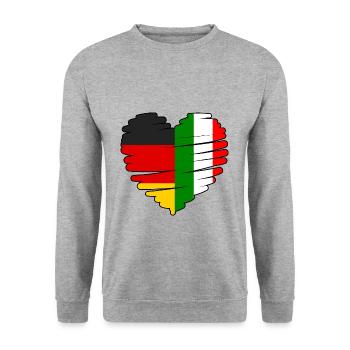 Italia Italian Germany Italy - Unisex Sweatshirt - salt & pepper - Front - Alina (178cm) & Michal (187cm)