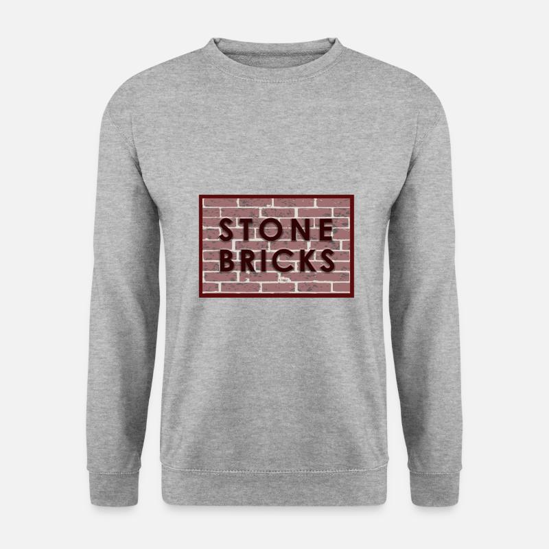 stone bricks - bricks - Unisex Sweatshirt - salt & pepper