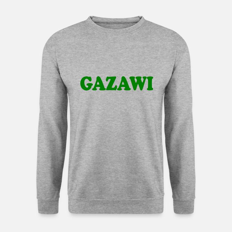 Gazawi gaza - Unisex Pullover - Weißgrau meliert