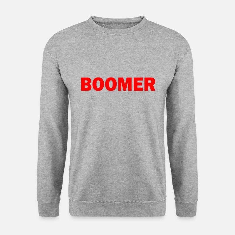 Boomer - Unisex Pullover - Weißgrau meliert