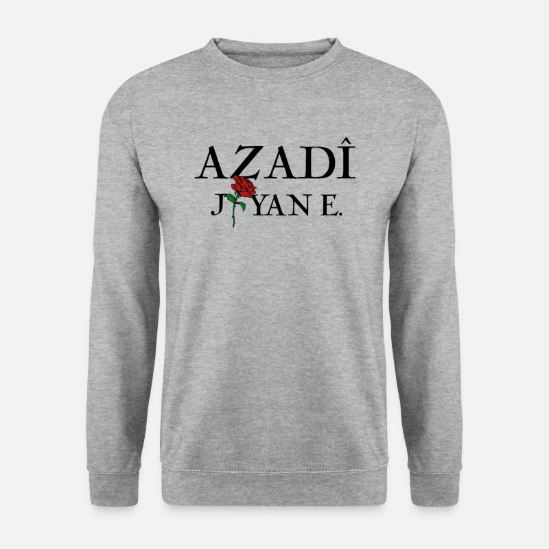 AZADI JIYAN E. Kurdi Kurdish gift idea - Unisex Sweatshirt - salt & pepper
