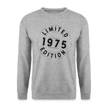Limited Edition 1975 - Geburtstag 1975 - Unisex Pullover - Weißgrau meliert - Vorne - Alina (178cm) & Michal (187cm)