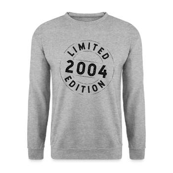 Limited Edition 2004 - Geburtstag 2004 - Unisex Pullover - Weißgrau meliert - Vorne - Alina (178cm) & Michal (187cm)