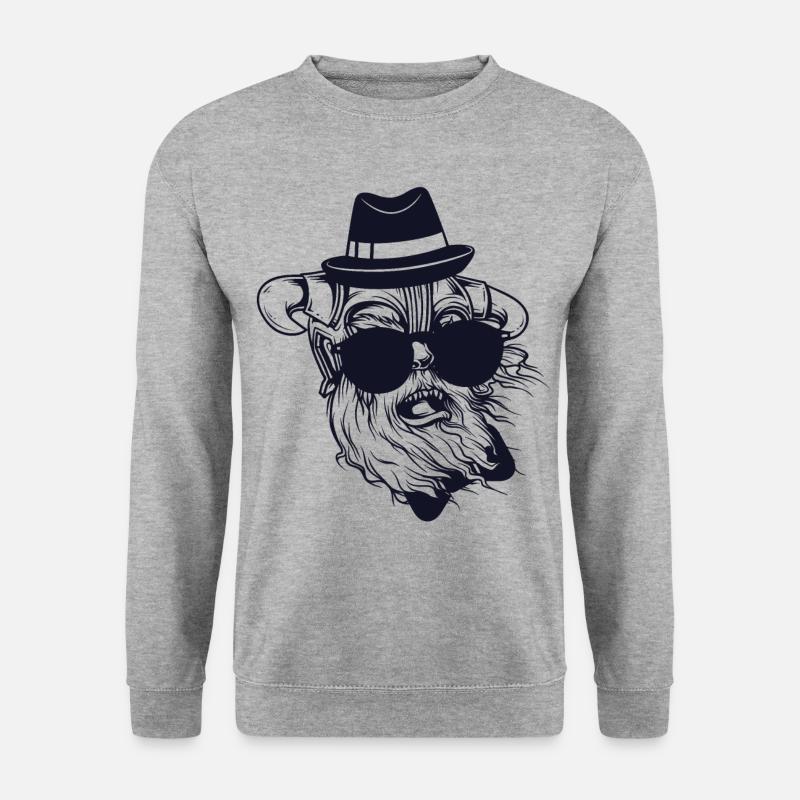 Viking Hipster - Unisex Pullover - Weißgrau meliert