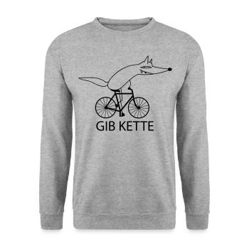 Fast bike Fox - Unisex Sweatshirt - salt & pepper - Front - Alina (178cm) & Michal (187cm)