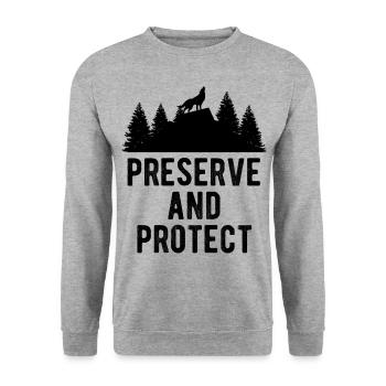 Cadeau de motivation loup loups - Sweat-shirt Unisexe - gris chiné - Devant - Alina (178cm) & Michal (187cm)
