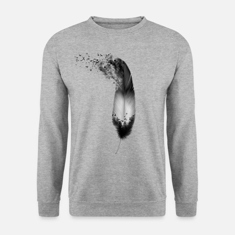 feather - Unisex Sweatshirt - salt & pepper