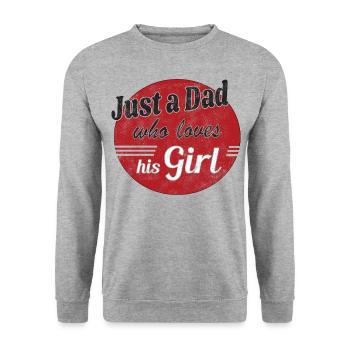 Juste un papa qui aime sa fille - Sweat-shirt Unisexe - gris chiné - Devant - Alina (178cm) & Michal (187cm)