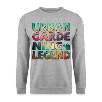 Légende du jardinage urbain - Sweat-shirt Unisexe - gris chiné - Devant - Alina (178cm) & Michal (187cm)