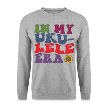 In my Ukulele Era - Unisex Sweatshirt - salt & pepper - Front - Alina (178cm) & Michal (187cm)