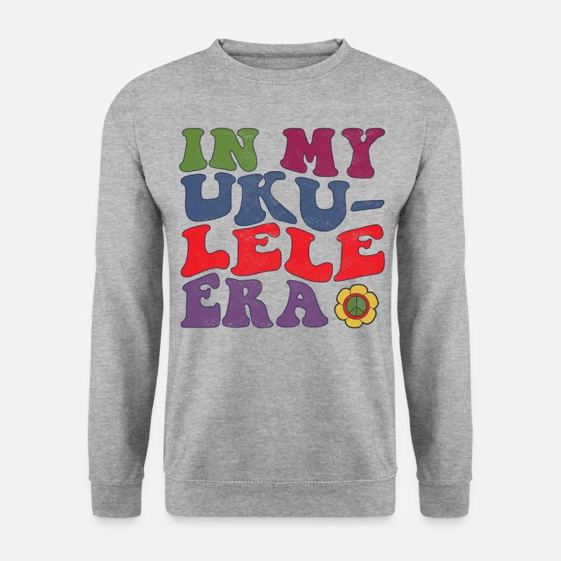 In my Ukulele Era - Unisex Pullover - Weißgrau meliert