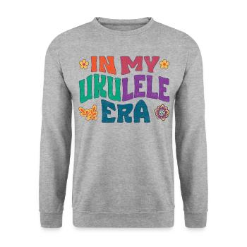 In my Ukulele Era - Unisex Sweatshirt - salt & pepper - Front - Alina (178cm) & Michal (187cm)