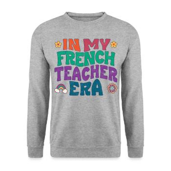 À l’époque où je prenais le français - Sweat-shirt Unisexe - gris chiné - Devant - Alina (178cm) & Michal (187cm)