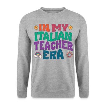 À l’époque de mon professeur d’italien - Sweat-shirt Unisexe - gris chiné - Devant - Alina (178cm) & Michal (187cm)