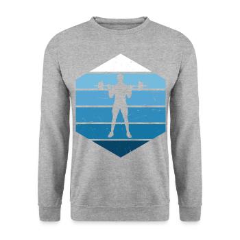 Women's Weightlifting Strength Training Cardio Fitness - Unisex Sweatshirt - salt & pepper - Front - Alina (178cm) & Michal (187cm)